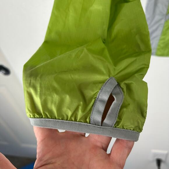 Eddie Bauer Womens Lightweight Jacket Size Small Green Nylon Hood Packable - Picture 8 of 8